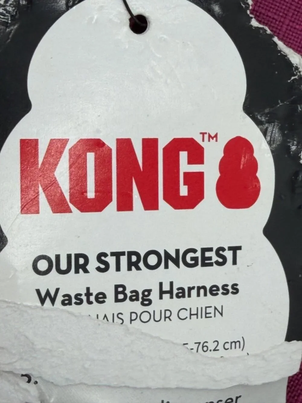 KONG Waste Bag Dog Harness XXL Adjustable Reflective Magenta